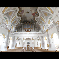 Bodenmais, Mariä Himmelfahrt, Innenraum in Richtung Orgel