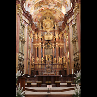 Melk, Benediktinerkloster, Stiftkirche St. Petrus und Paulus, Altarraum und Hochaltar