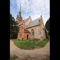 Basedow, Dorfkirche, Ansicht von Sdosten