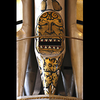 Basedow, Dorfkirche, Bemalte Prospektpfeifen des 16'-Prinzipal