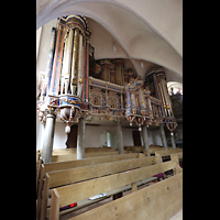 Basedow, Dorfkirche, Orgel seitlich von links