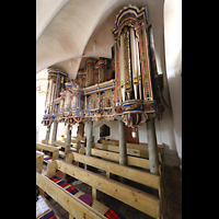 Basedow, Dorfkirche, Orgel seitlich von rechts