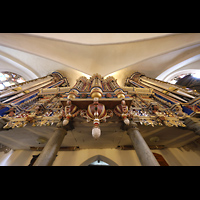Basedow, Dorfkirche, Perspektivischer Blick auf die Orgel