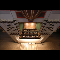 Basedow, Dorfkirche, Spieltisch von oben