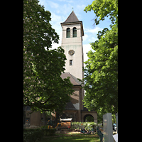Berlin, Glaubenskirche, Ansicht von Sden von der Ecke Kaiserin-Augusta- / Friedrich-Franz-Strae