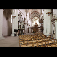 Braunschweig, Klosterkirche St. Mariae, Hauptschiff und Orgel seitlich