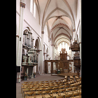 Braunschweig, Klosterkirche St. Mariae, Hauptschiff und Orgel seitlich