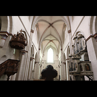 Braunschweig, Klosterkirche St. Mariae, BLick von der Chortrennwand ins Langhaus zur Rckwand