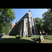 Braunschweig, Klosterkirche St. Mariae, Fassade und Seitenansicht von Nordwesten
