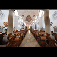 Cham, St. Jakob, Inennraum in Richtung Chor