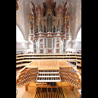 Cham, St. Jakob, Hauptorgel und Spieltisch