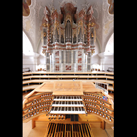 Cham, St. Jakob, Hauptorgel und Spieltisch