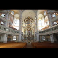 Dresden, Frauenkirche, Innenraum in Richtung Orgel