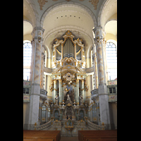 Dresden, Frauenkirche, Orgelempore und Altarraum