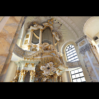 Dresden, Frauenkirche, Orgel seitlich perspektivisch