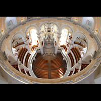 Dresden, Frauenkirche, Blick vom Kuppelumgang zur Orgel