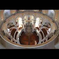 Dresden, Frauenkirche, Blick vom Kuppelumgang zur Orgel