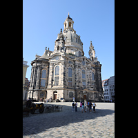 Dresden, Frauenkirche, Auenansicht von Nordosten von An der Frauenkirche