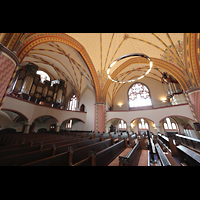 Halle (Saale), Pauluskirche, Seitlicher Blick auf Haupt- und Nordorgel