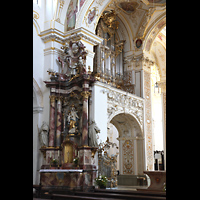 Kempten, Basilika St. Lorenz, Marienorgelempore an der Nordseite