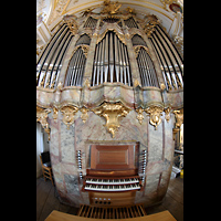 Kempten, Basilika St. Lorenz, Marienorgel mit Spieltisch