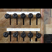 Kempten, Basilika St. Lorenz, Linke Registerstaffel der Laurentiusorgel