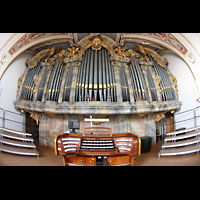 Kempten, Basilika St. Lorenz, Hauptorgel mit Spieltisch