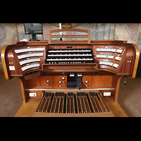 Kempten, Basilika St. Lorenz, Spieltisch der Hauptorgel