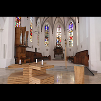 Kempten, St. Mang, Altar und Chorraum mit Chororgel