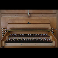 Kempten, St. Mang, Spieltisch der Chororgel