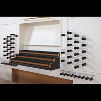 Leer, Groe Kirche, Spieltisch seitlich