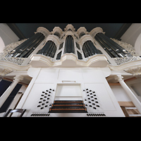 Leer, Groe Kirche, Oergel mit Spieltisch perspektivisch