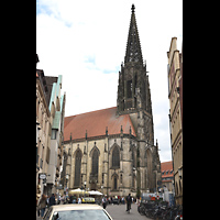 Mnster, St. Lamberti, Ansicht von Nordwesten vom Roggenmarkt