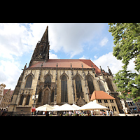 Mnster, St. Lamberti, Blick vom Prinzipalmarkt auf das sdliche Seitenschiff