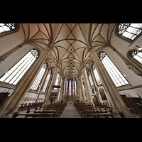 Mnster, St. Lamberti, Innenraum in Richtung Chor mit Blick ins Gewlbe