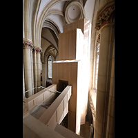 Mnster, St. Lamberti, Zugang zur Orgel ber die Seitenempore und einen Treppengang