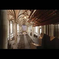 Mnster, St. Lamberti, Blick ber das Rckpositiv und die Chamaden in die Kirche