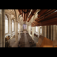 Mnster, St. Lamberti, Blick ber das Rckpositiv und die Chamaden in die Kirche