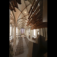 Mnster, St. Lamberti, Blick ber das Rckpositiv und die Chamaden in die Kirche