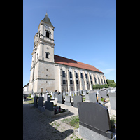 Niederaltaich, Benediktinerabtei, Basilika St. Mauritius, Anbsicht von Sdwesten