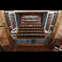 Niederaltaich, Benediktinerabtei, Basilika St. Mauritius, Spieltisch von oben