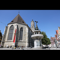 Nrdlingen, St. Georg, Ansicht von Osten vomS chfflesmarkt / Rbenmarkt