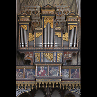 Nrdlingen, St. Georg, Seitenorgel im rekonstruierten sptgotischen Prospekt