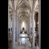 Nrdlingen, St. Georg, Blick von der Hauptorgelempore in die Kirche