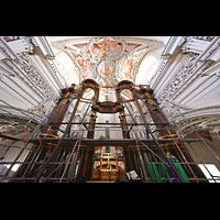 Passau, Dom St. Stephan, Leeres restauriertes Hauptorgelgehuse 2025