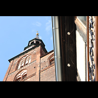 Tangermnde, St. Stephan, Blick von den Exempel Gaststuben hoch zum Turm