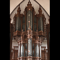 Tangermnde, St. Stephan, Rckpositiv und Hauptwerksprospekt