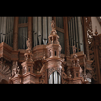 Tangermnde, St. Stephan, Schnitzwerk auf dem Rckpositiv