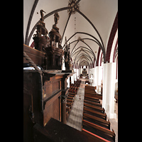 Tangermnde, St. Stephan, Blick am Rckpositiv vorbei in die Kirche