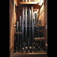 Tangermnde, St. Stephan, Pedalpfeifen, vorne die Posaune 16'